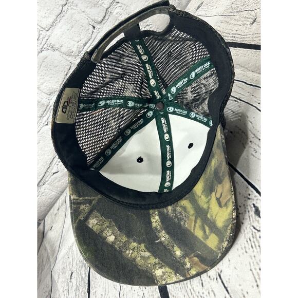 Mossy Oak FIELD STAFF Camo Trucker Mesh Strap Back Adjustable Hat Green - Picture 3 of 4